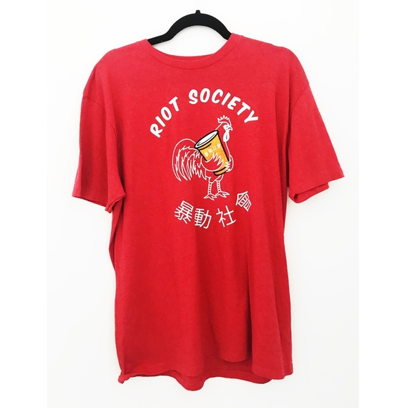 red rooster shirt